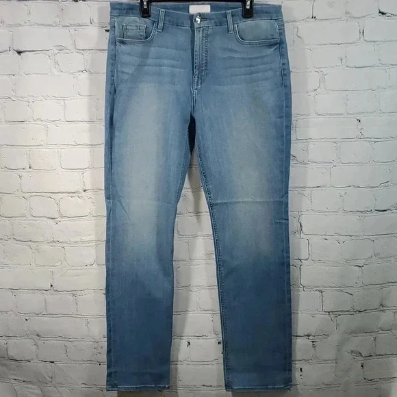 7 For All Mankind Jen 7 Slim Straight Leg Sculpting Jeans Medium Wash Size 16 - Picture 8 of 13